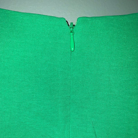 DKNY Women's Ruffled-Hem Balloon Sleeve Crewneck Dress Green Sz 6 NWT - Picture 6 of 11